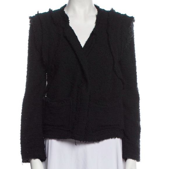 IRO Jackets & Blazers - IRO Black Fringe Luxurious Black Jacket
